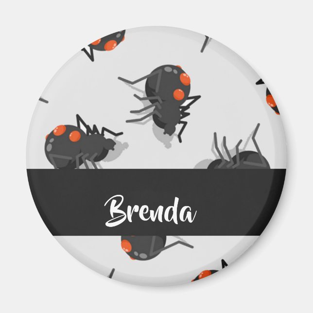 Imã Padrão da aranha viúva preta (Frente)