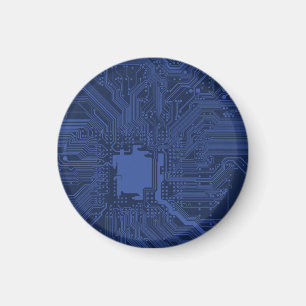 Imã Padrão da placa-mãe do Geek azul