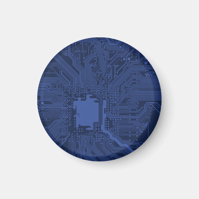 Imã Padrão da placa-mãe do Geek azul (Frente)