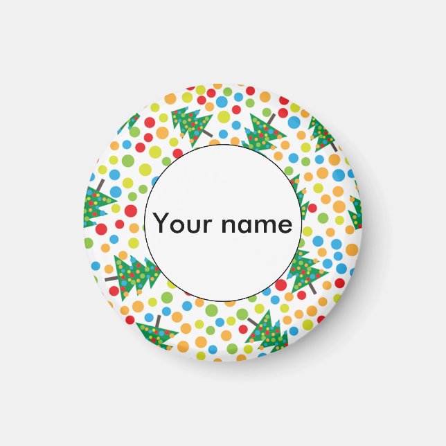 Imã Padrão das árvores de Natal (Frente)