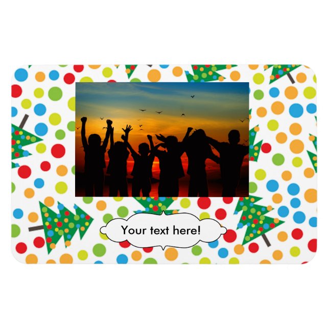 Ímã Padrão das árvores de Natal (Horizontal)