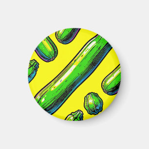 Imã Padrão de Abobrinha de Arte Pop Neon