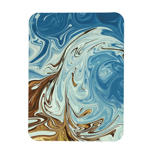 Ímã Padrão de abstrato de derrame líquido (Vertical)