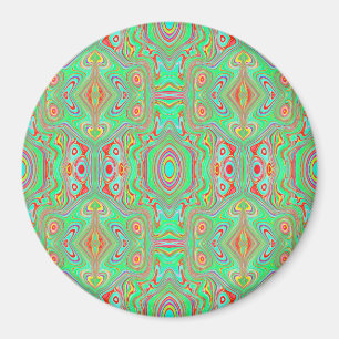 Imã Padrão de Abstrato e cor laranja retrorreflectora