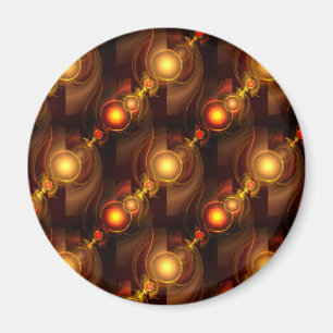 Imã Padrão de Arte Abstrata Boho Elegante Moderno Dour