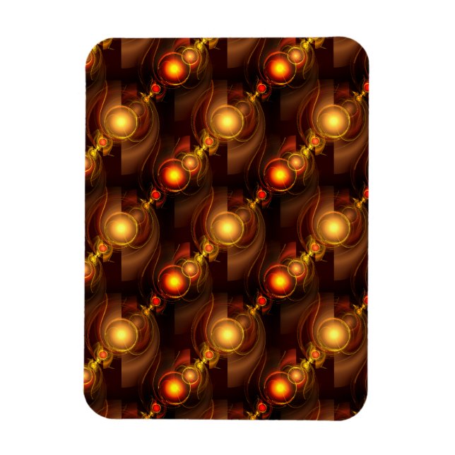 Ímã Padrão de Arte Abstrata Boho Elegante Moderno Dour (Vertical)