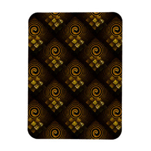 Ímã Padrão de Arte Abstrata Boho Elegante Moderno Dour