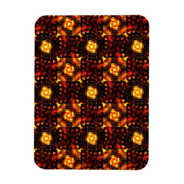Ímã Padrão de Arte Abstrata Boho Elegante Moderno Dour (Vertical)