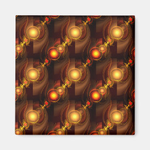 Imã Padrão de Arte Abstrata Boho Moderna Elegante Dour