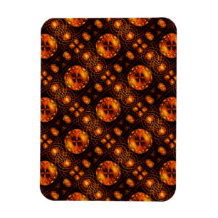 Ímã Padrão de Arte Abstrata Boho Moderno Elegante Dour