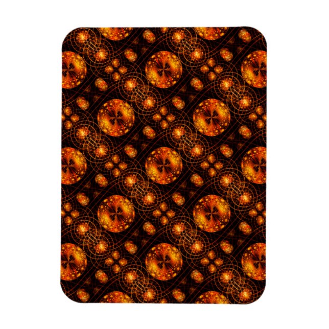 Ímã Padrão de Arte Abstrata Boho Moderno Elegante Dour (Vertical)
