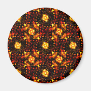 Imã Padrão de Arte Abstrata Boho Moderno Elegante Dour
