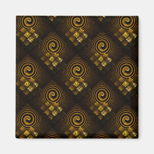 Imã Padrão de Arte Abstrato Boho Elegante Moderno Dour