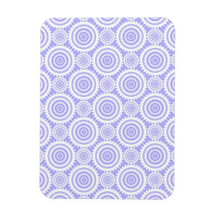 Ímã Padrão de Arte Geométrica Azul Pastel Periwinkle