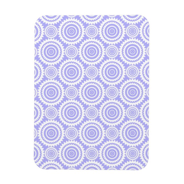 Ímã Padrão de Arte Geométrica Azul Pastel Periwinkle (Vertical)