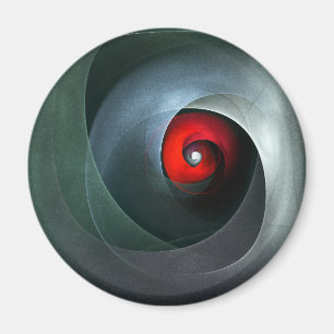 Imã Padrão de Arte Moderna Abstrato de Roteiro Vermelh