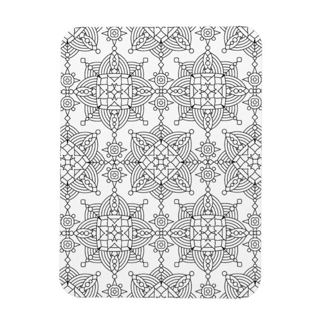 Ímã Padrão de Artsy Tribal Inspirado (Vertical)