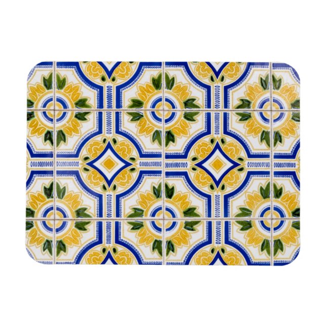 Ímã Padrão de azulejo Brilhante, Portugal (Horizontal)