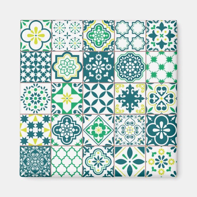 Imã Padrão de azulejos cerâmicos (Frente)