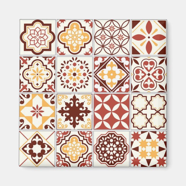 Imã Padrão de azulejos cerâmicos (Frente)