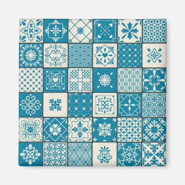 Imã Padrão de azulejos cerâmicos (Frente)