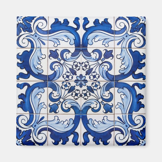 Imã Padrão de Azulejos do Azulejo Português (Frente)