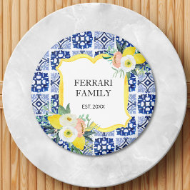 Imã Padrão de Azulejos Mediterrâneo Italiano Citrino L