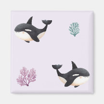 Padrão de Baleia Orca Fofa para Berçário de Vida M
