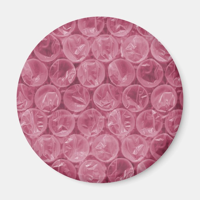 Imã Padrão de bolha rosa embrulho (Frente)