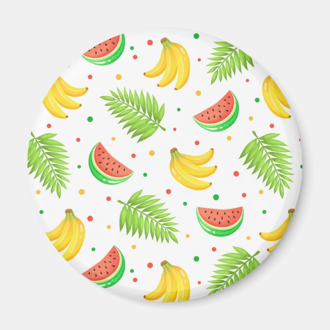 Imã Padrão de Bolinhas de Fruta tropical (Frente)