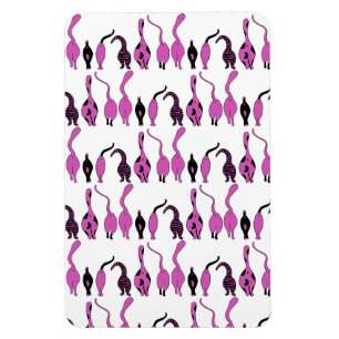 Ímã Padrão de Bumbuns de Gato Roxo