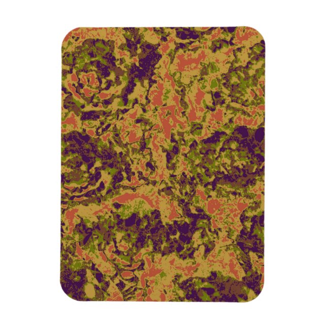 Ímã Padrão de camuflagem de flores vibrante (Vertical)