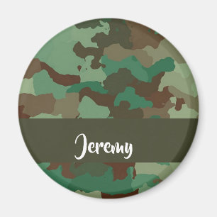 Imã Padrão de camuflagem de nome personalizado