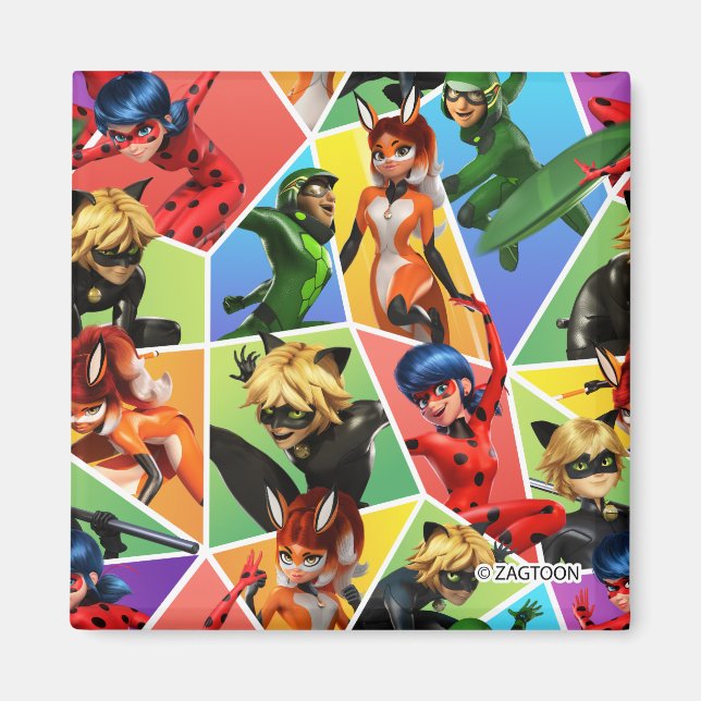 Imã Padrão de Caráter Colorido Miraculoso (Frente)