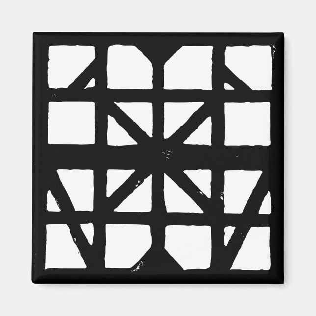 Imã Padrão de Casa Meia-Timberada na Alemanha Preta e  (Frente)