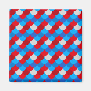 Imã Padrão de Cauda de Sereia Cores da Bandeira Americ