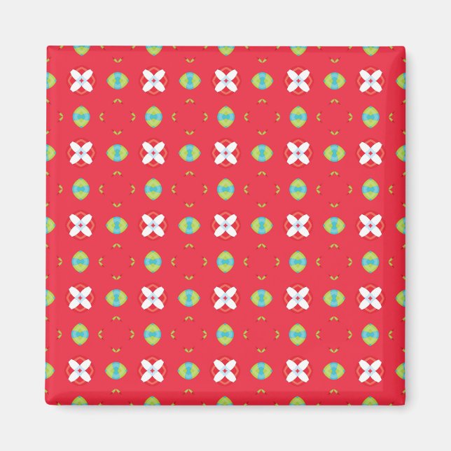 Imã Padrão de Charme de Férias de Natal 02 -  (Frente)