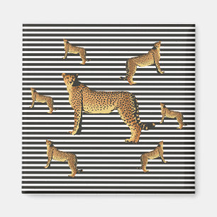 Imã Padrão De Chita E Stripe
