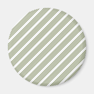 Imã Padrão de cinco faixas verde-oliva e branco