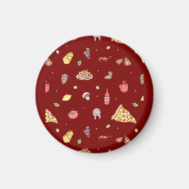 Imã Padrão de comida italiano. Comidas italianas sem c