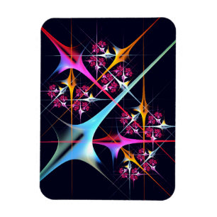 Ímã Padrão de cor de Abstrato de arte moderna, cor-de-