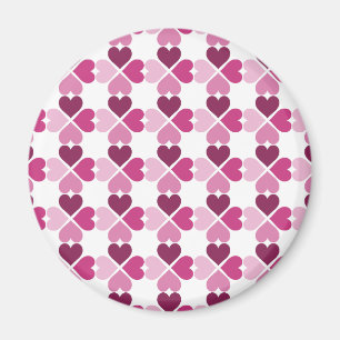 Imã Padrão de Coração Rosa