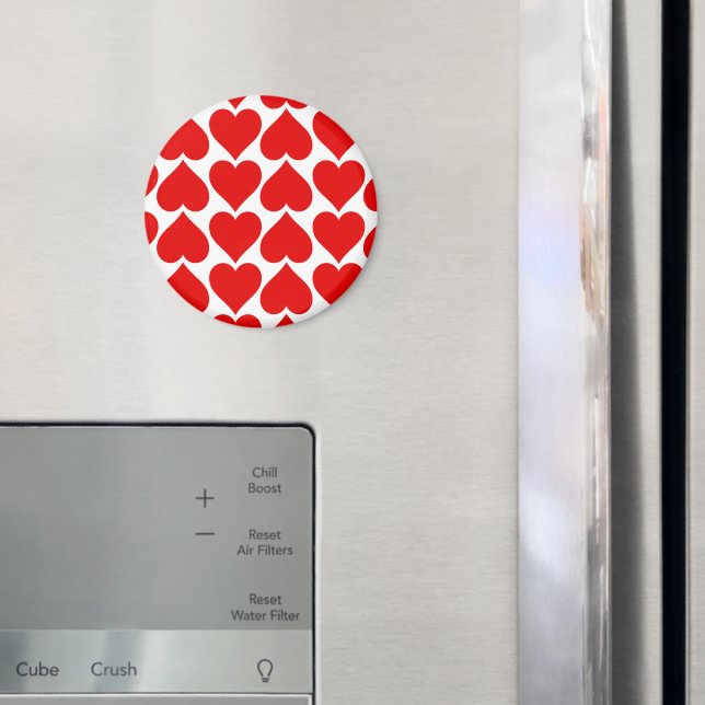 Imã Padrão de Coração Vermelho, Romântico, Amor (In Situ (Fridge))