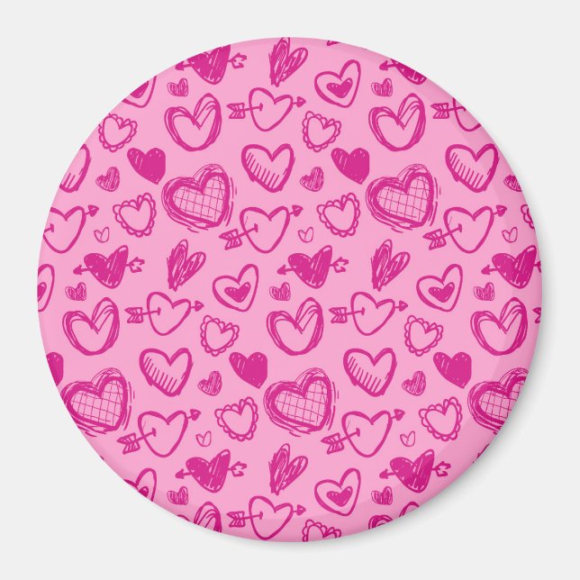 Imã Padrão de Corações 58 (Frente)