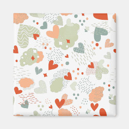 Imã Padrão de corações abstratos