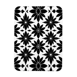 Ímã padrão de Damasco preto e branco