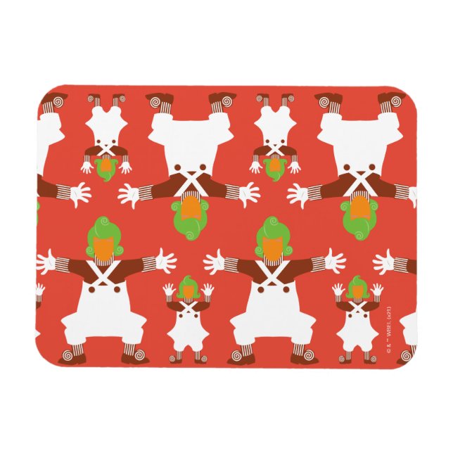 Ímã Padrão de dança Oompa Loompa (Horizontal)