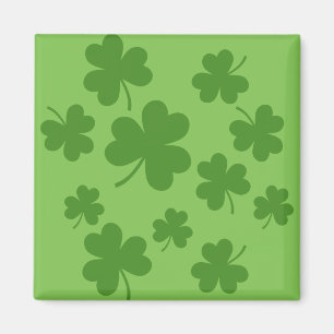 Imã Padrão de Dia de São Patrício Shamrock Clover