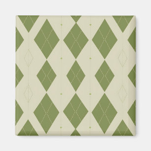 Imã Padrão de Diamante Argyle Verde Oliva
