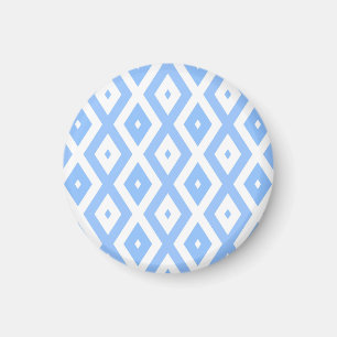 Imã Padrão de diamante azul e branco